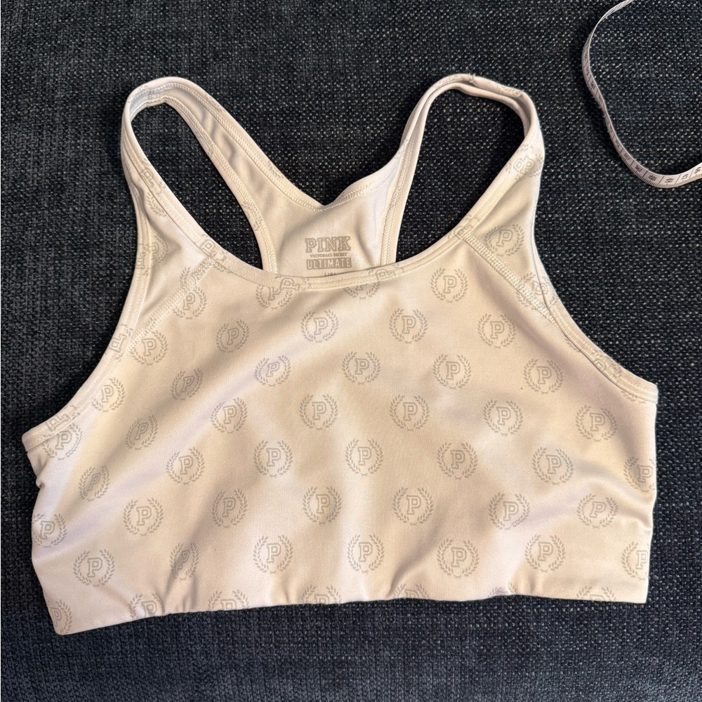 PINK Victoria's Secret Light Beige Sports Bra
